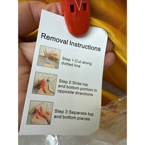 New Mac Duggal Size 6 Yellow 12404 Long Sleeve Satin Formal Cocktail Gown Dress - Picture 11 of 11